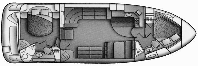 Carver Yachts 396 Motor Yacht; 39-40 Motor Yacht floor plan
