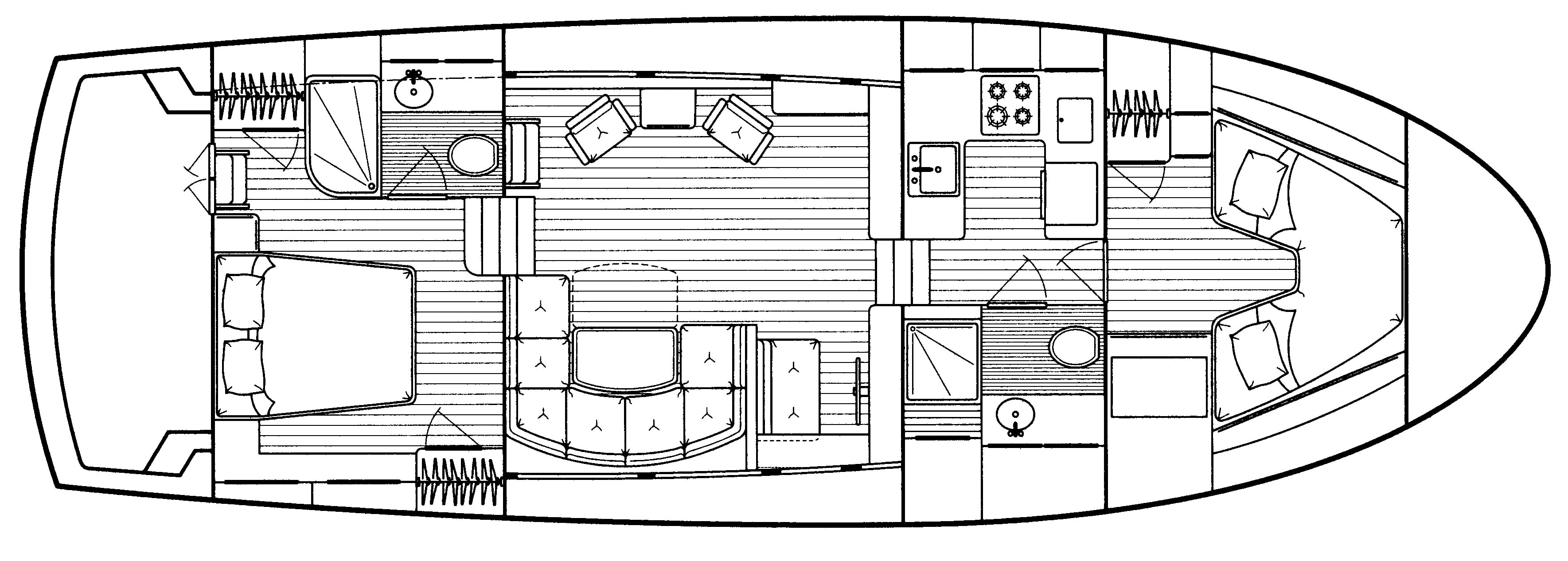 Alden 50 Motor Yacht floor plan