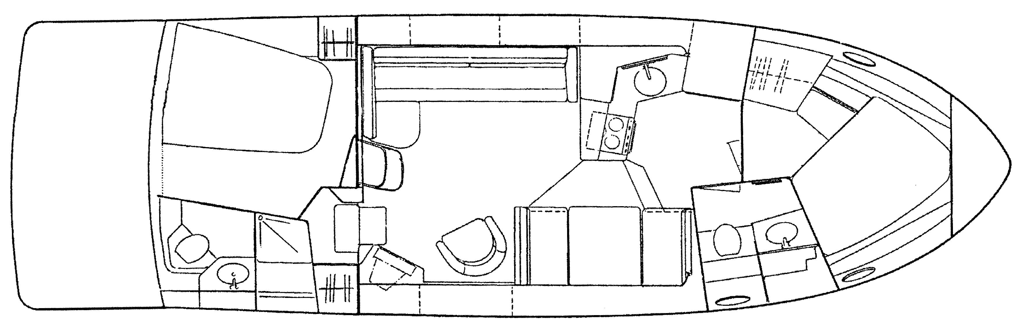 Carver Yachts 390-400-404 Cockpit Motor Yacht floor plan
