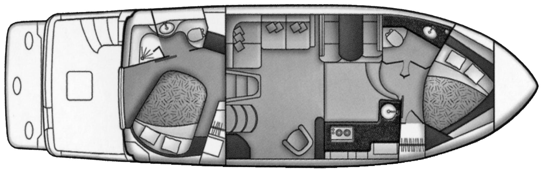 Carver Yachts 41 Cockpit Motor Yacht floor plan