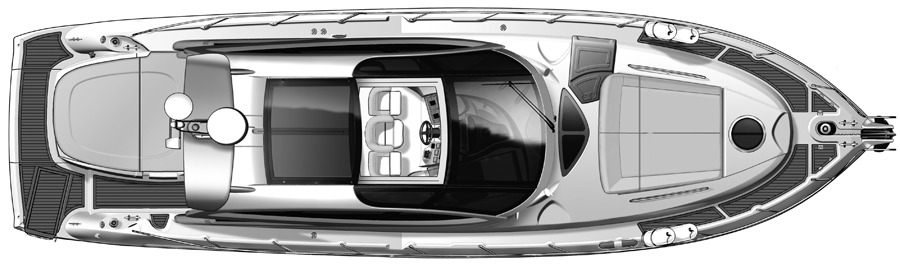 Cranchi 47 Mediterranee Hardtop floor plan