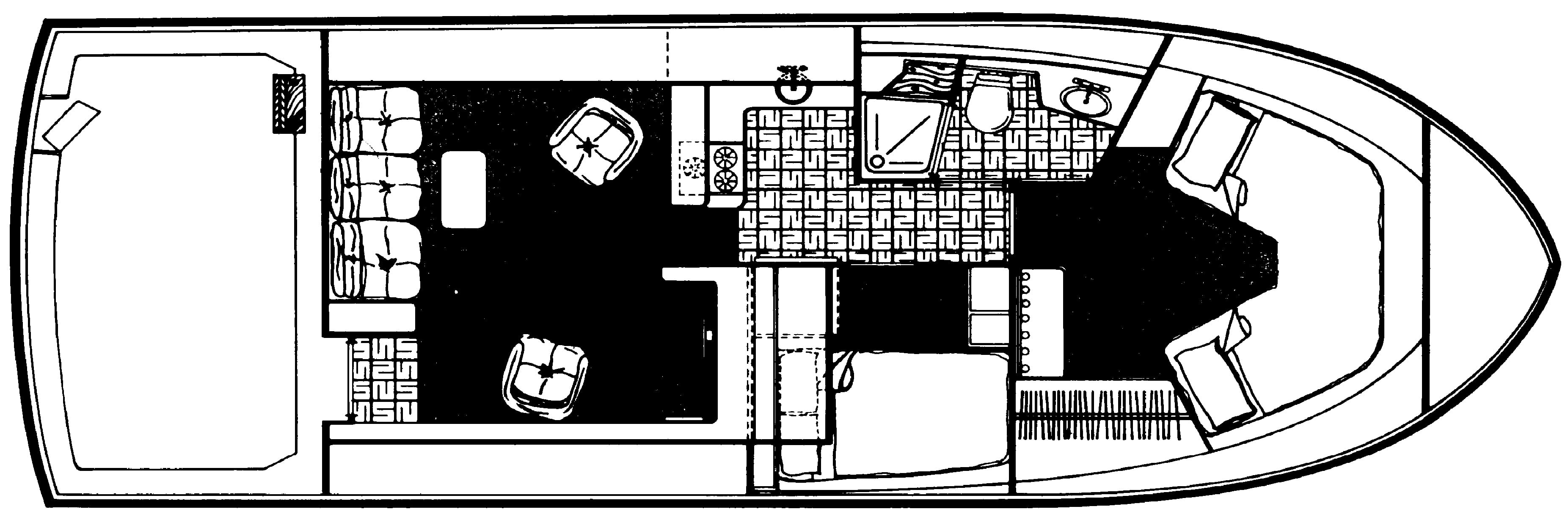 Carver Yachts 4227 Cockpit Motor Yacht floor plan