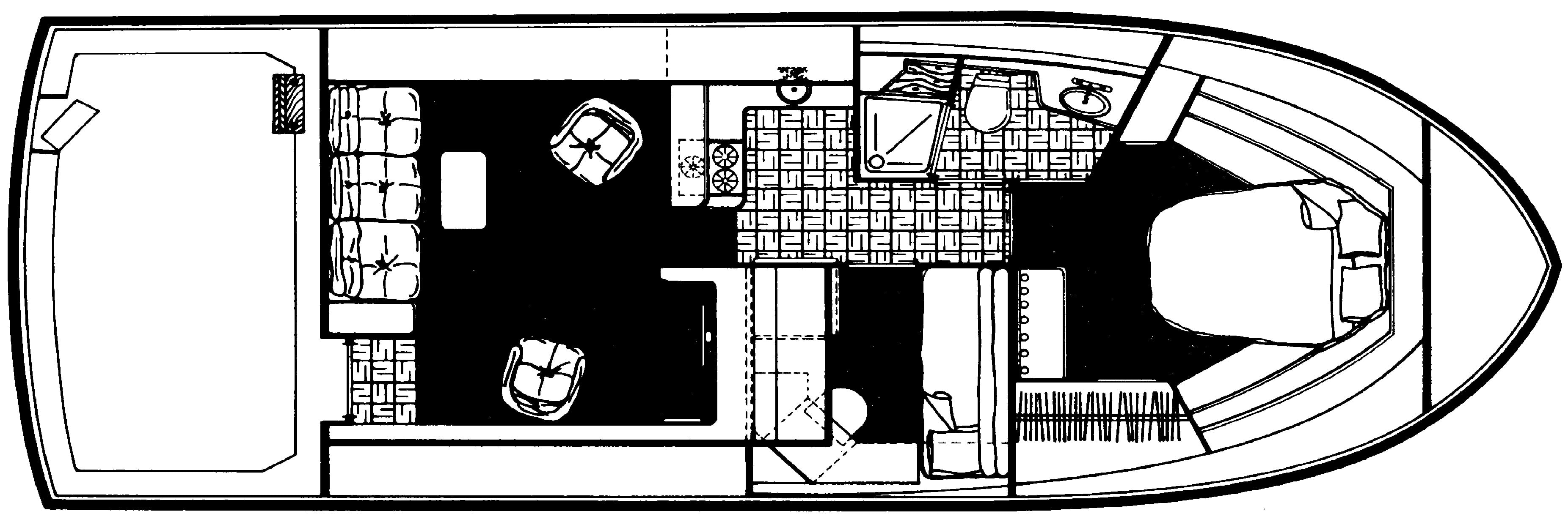 Carver Yachts 4227 Cockpit Motor Yacht floor plan