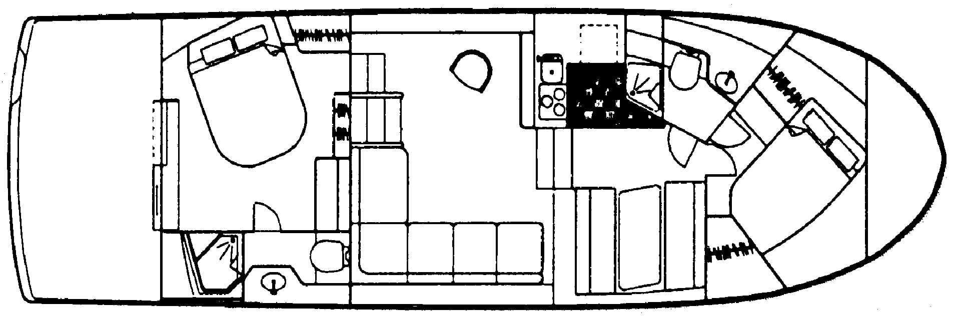 Carver Yachts 430 Cockpit Motor Yacht floor plan