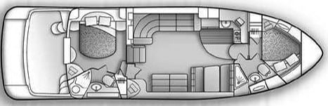 Carver Yachts 444 Cockpit Motor Yacht floor plan