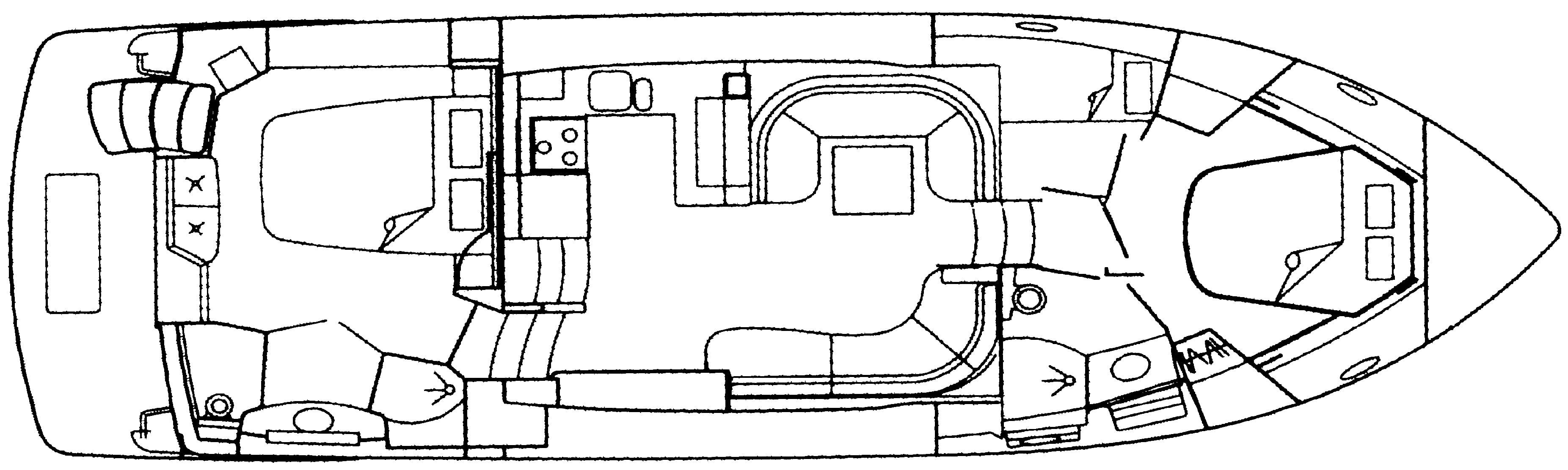Carver Yachts 455-456 Aft Cabin Motor Yacht floor plan