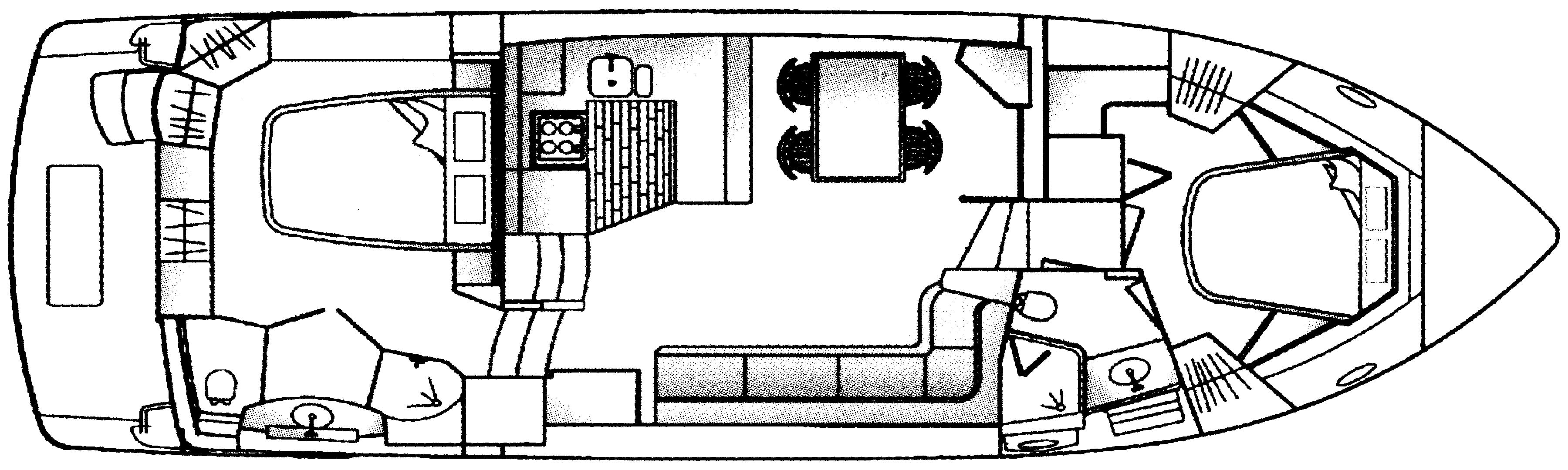 Carver Yachts 455-456 Aft Cabin Motor Yacht floor plan