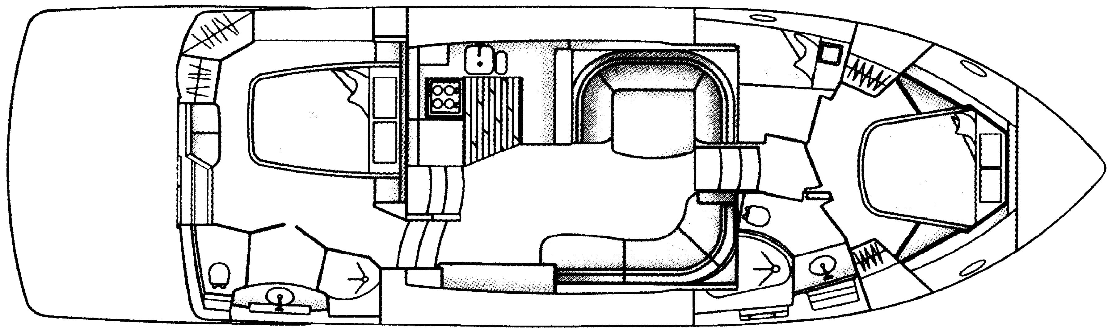 Carver Yachts 500-504 Cockpit Motor Yacht floor plan