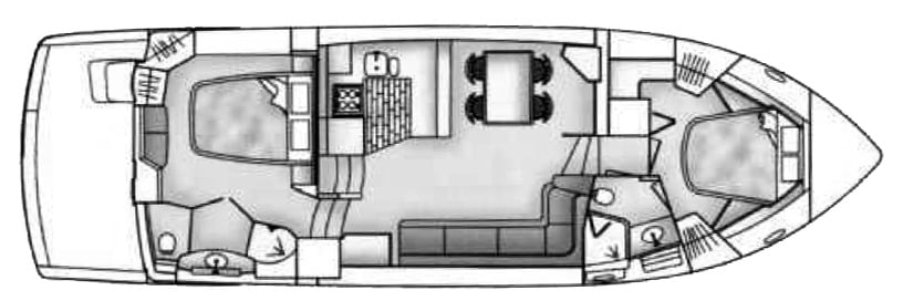 Carver Yachts 500-504 Cockpit Motor Yacht floor plan