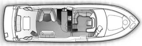 Carver Yachts 530 Voyager Pilothouse floor plan