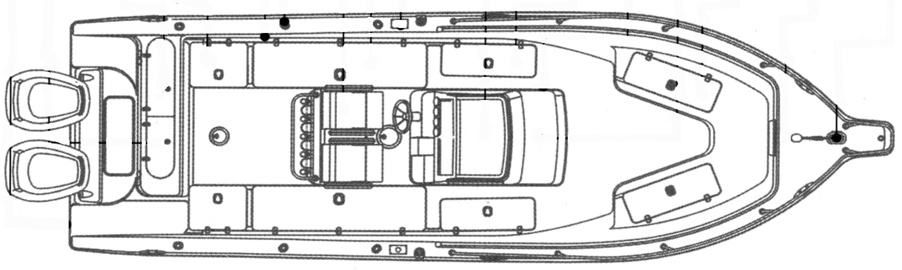 Century 2900-2901 Center Console floor plan