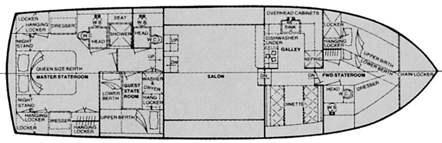 CHB Yachts 48 Seamaster MY floor plan