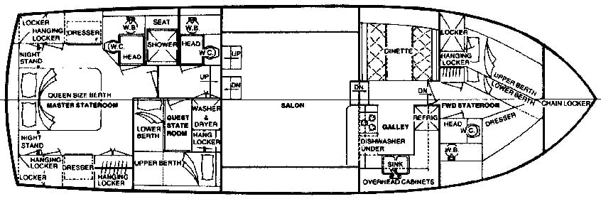 CHB Yachts 48 Seamaster MY floor plan