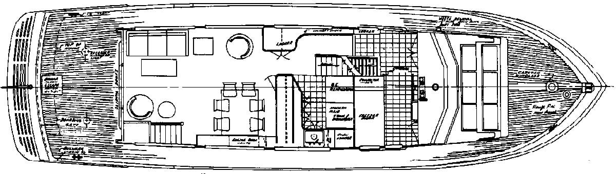 Cheoy Lee Yachts 55 Long Range Motor Yacht floor plan