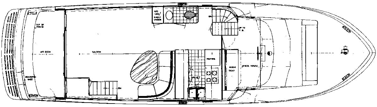 Cheoy Lee Yachts 55 Long Range Motor Yacht floor plan