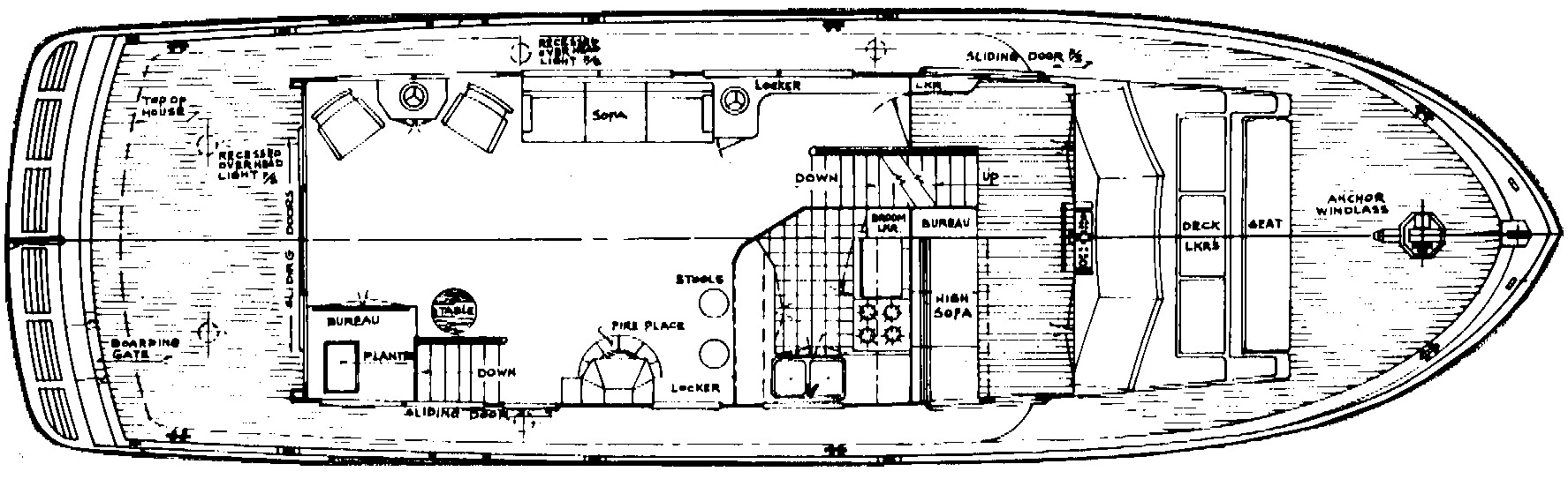 Cheoy Lee Yachts 55 Long Range Trawler floor plan