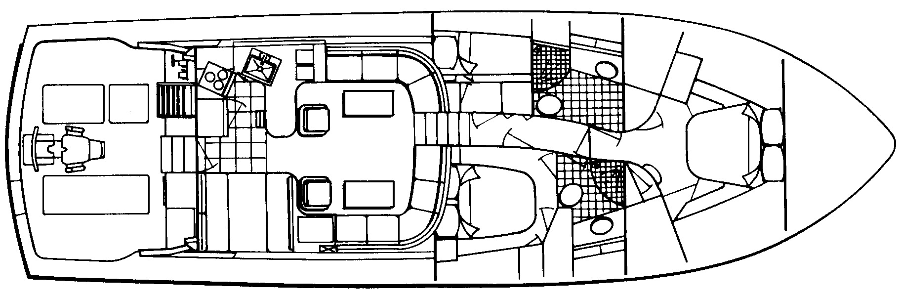 Cheoy Lee Yachts 58 Sportfisherman floor plan