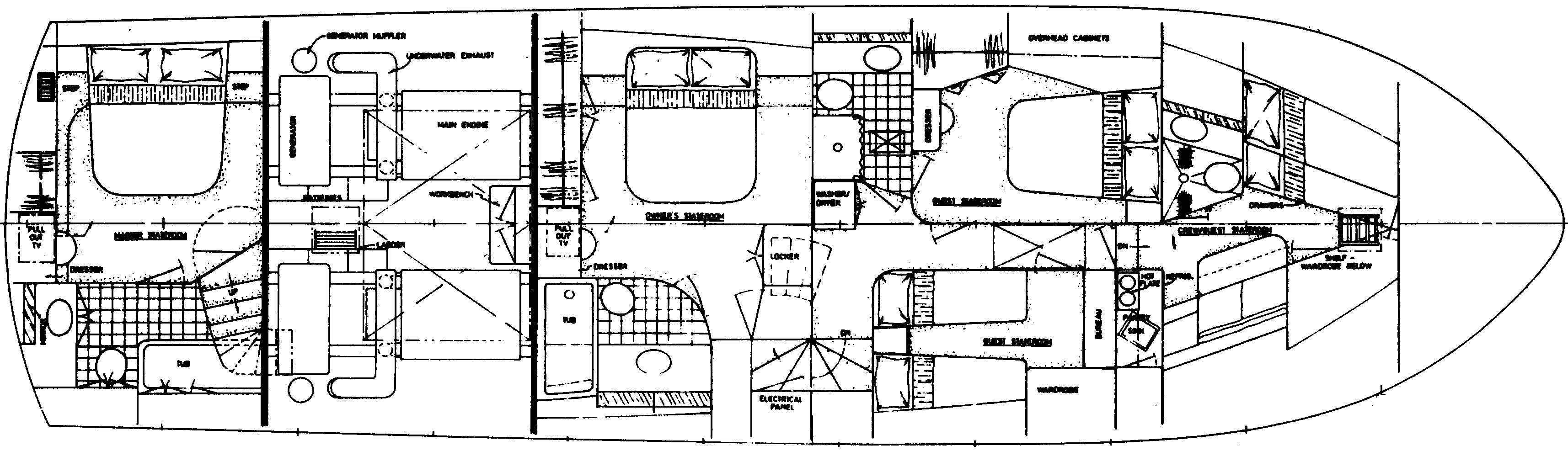 Cheoy Lee Yachts 66 Fast Motor Yacht floor plan