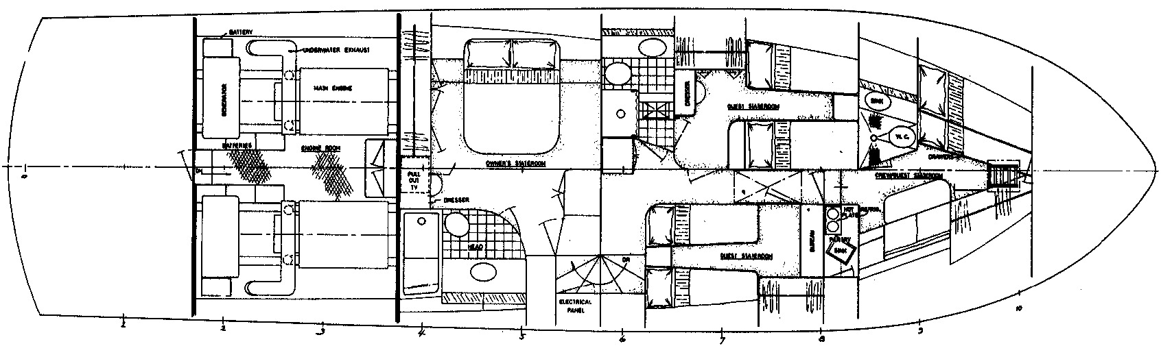 Cheoy Lee Yachts 66 Sport Yacht floor plan