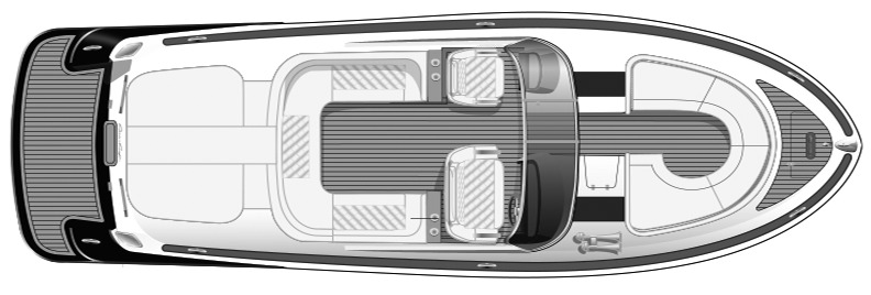 Chris Craft Yachts 32 Launch floor plan