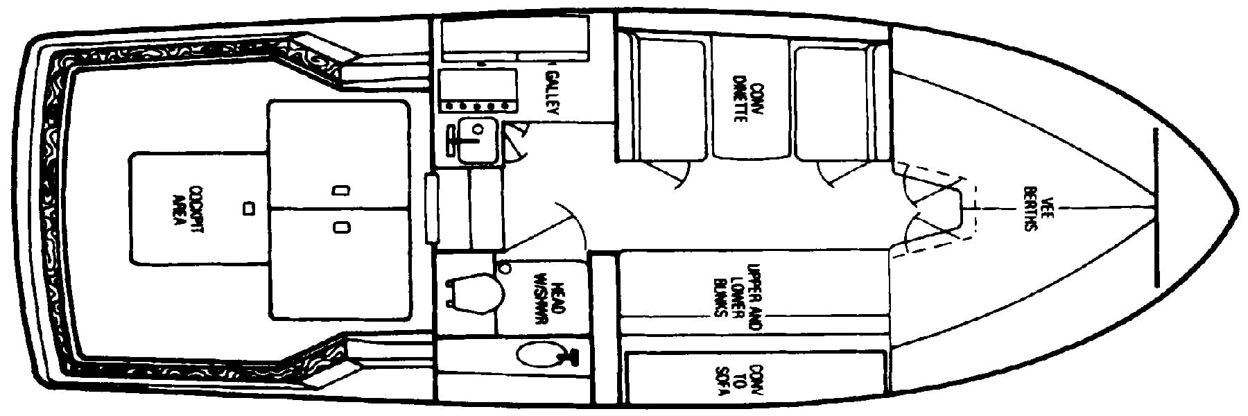 Chris Craft Yachts 292 Sunbridge floor plan