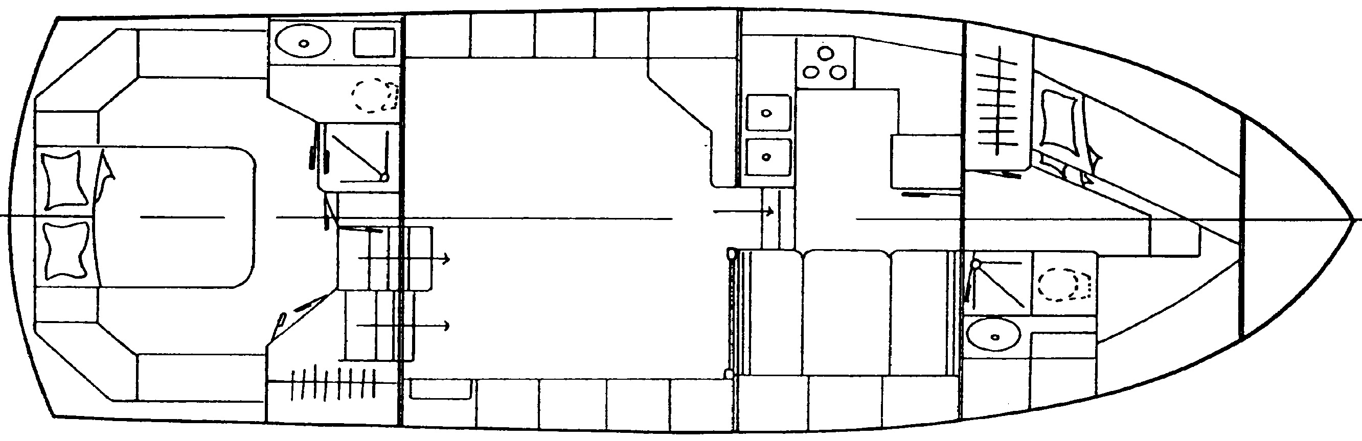 Aquarius 41 Motor Yacht floor plan