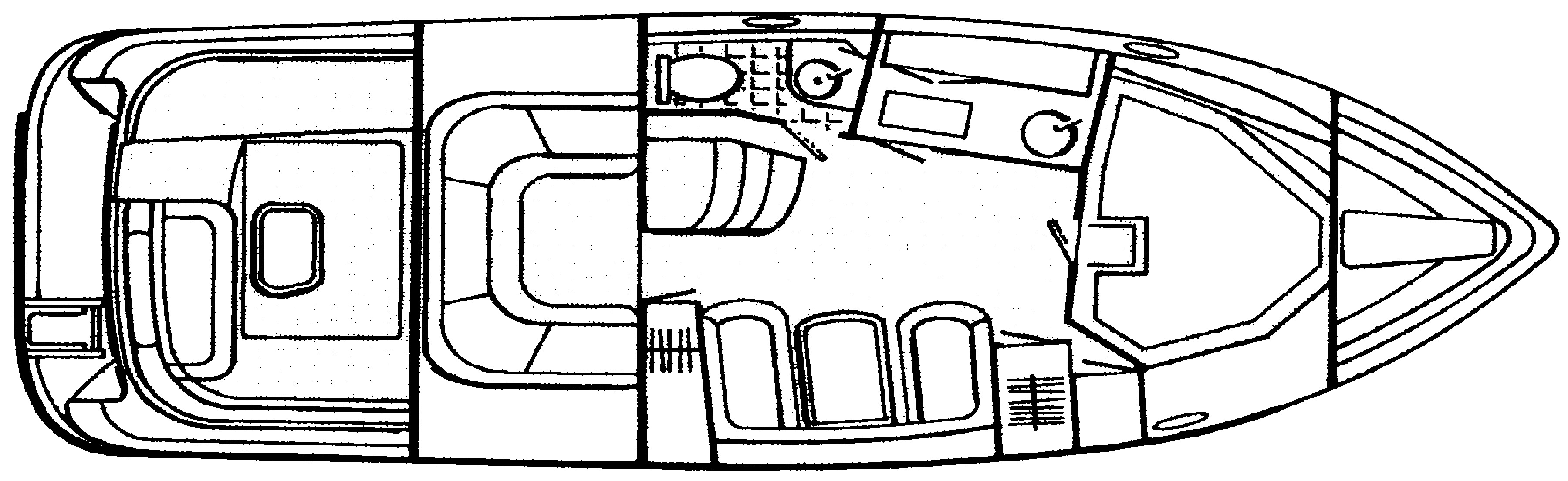 Chris Craft Yachts 300-308 Express Cruiser floor plan