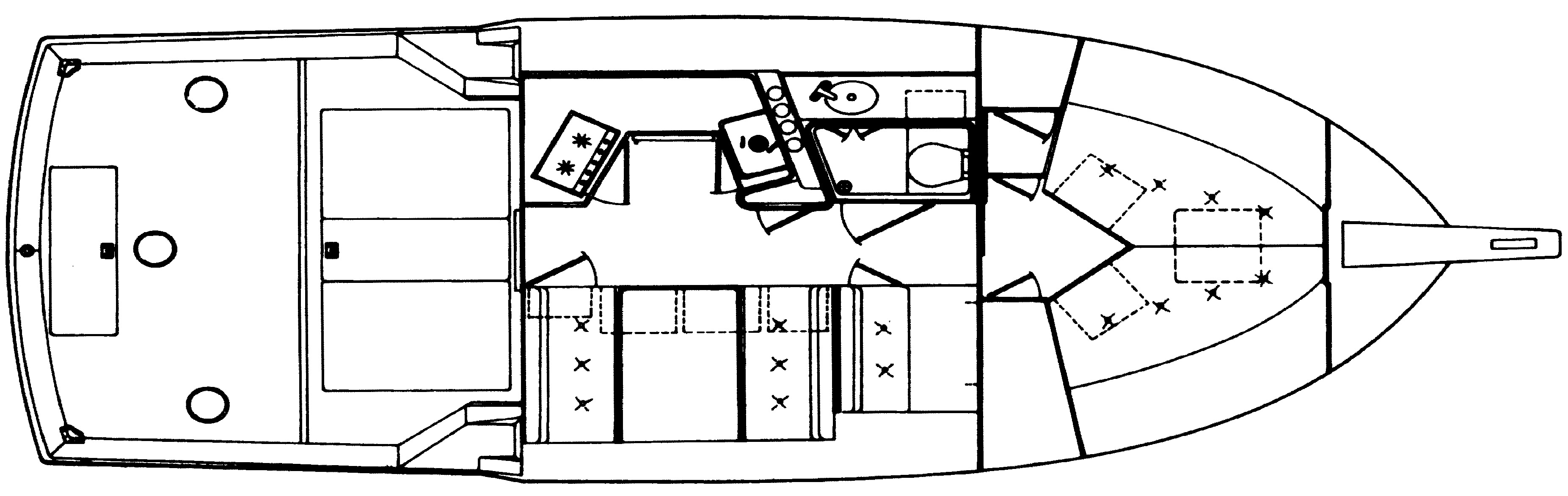 Chris Craft Yachts 315 Commander floor plan