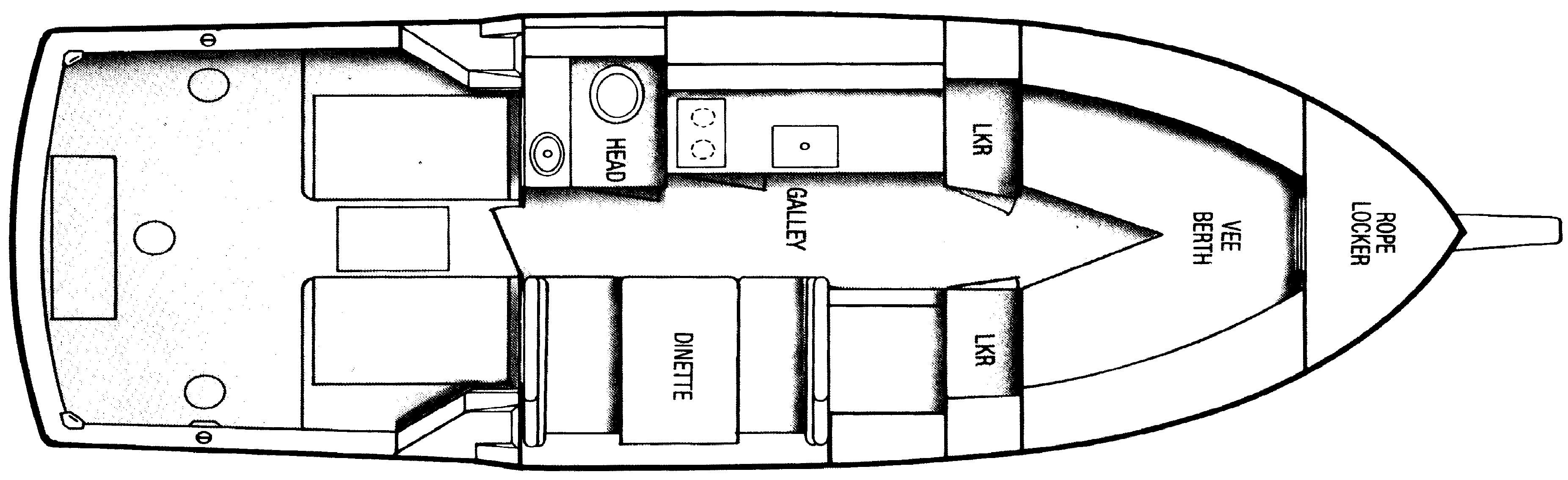 Chris Craft Yachts 315 Commander floor plan