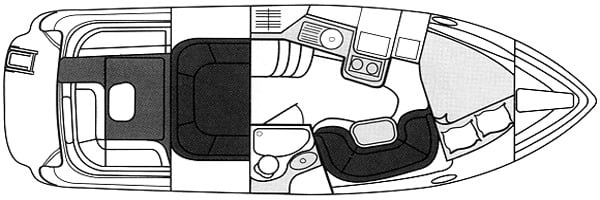 Chris Craft Yachts 320-328 Express Cruiser floor plan