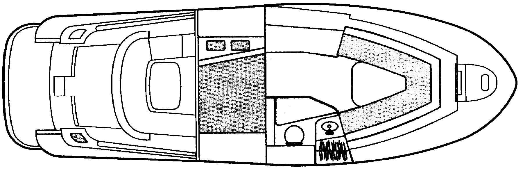 Chris Craft Yachts 33 Corsair floor plan