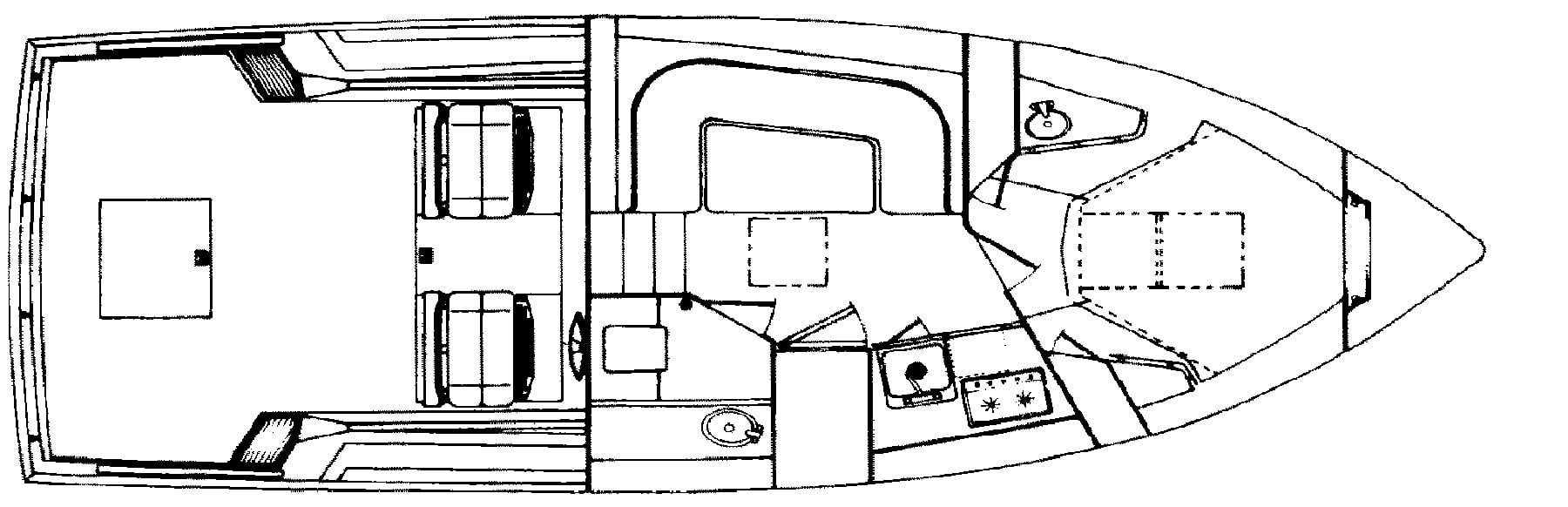 Chris Craft Yachts 332 Express floor plan
