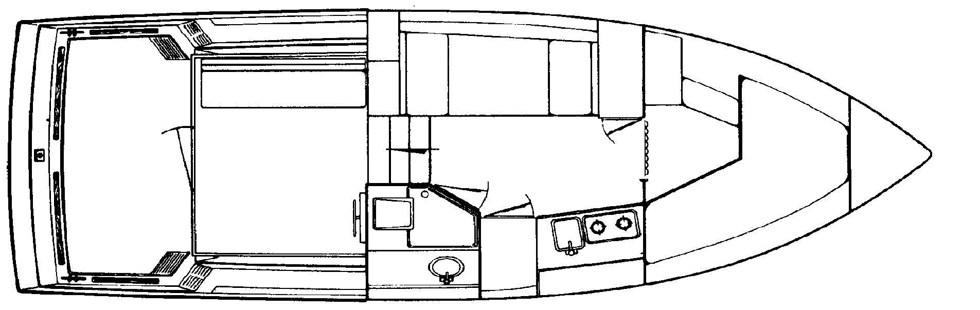 Chris Craft Yachts 333 Sedan floor plan