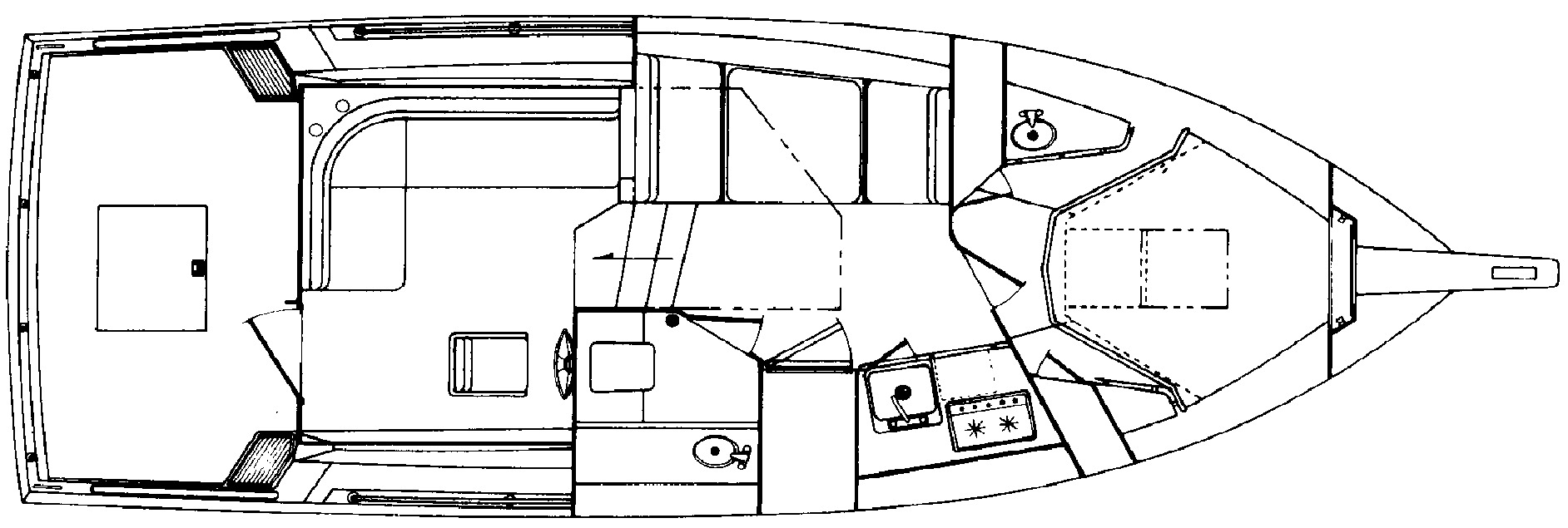 Chris Craft Yachts 333 Sedan floor plan