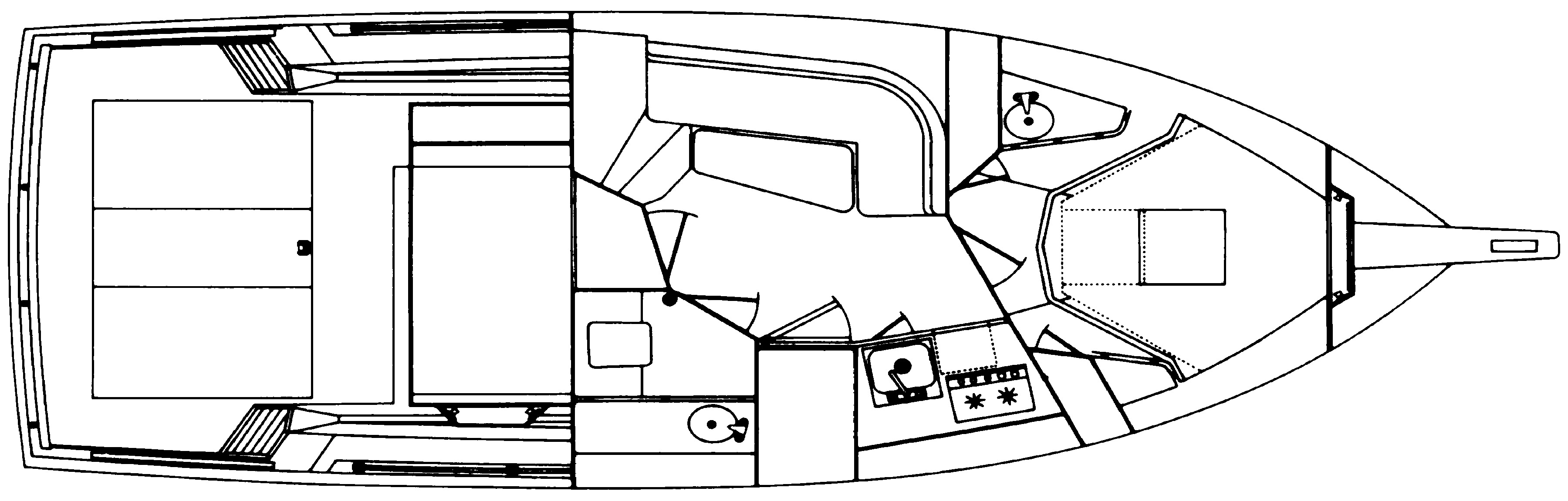 Chris Craft Yachts 336 Mid Cabin Express floor plan