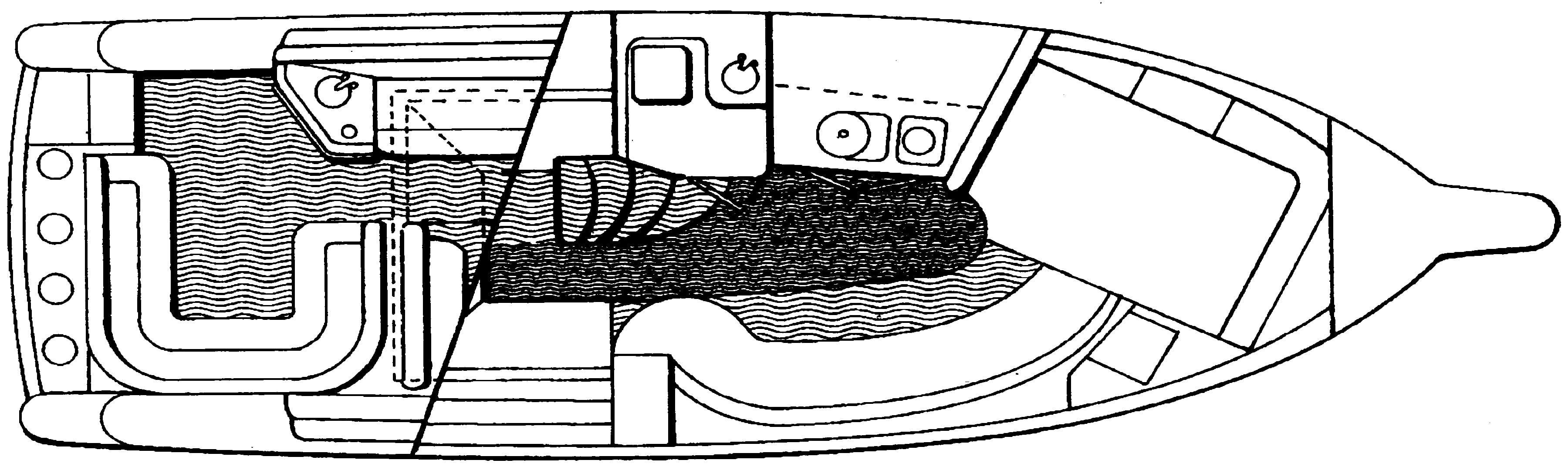 Chris Craft Yachts 302-322 Crowne; 340 Crowne floor plan