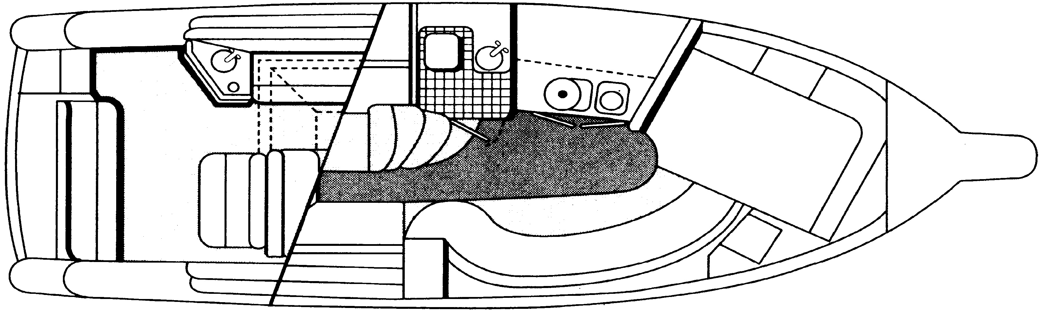 Chris Craft Yachts 302-322 Crowne; 340 Crowne floor plan