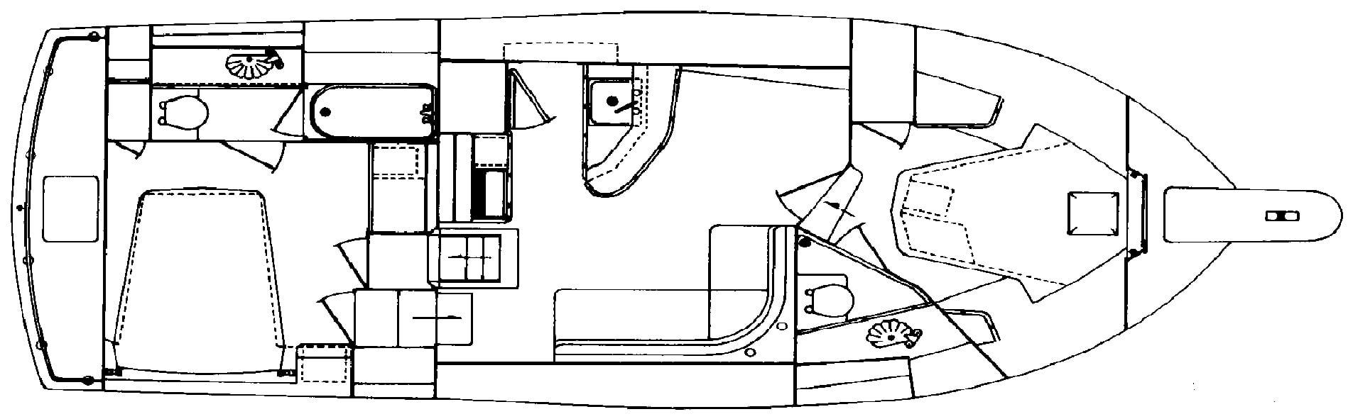 Chris Craft Yachts 350 Catalina floor plan