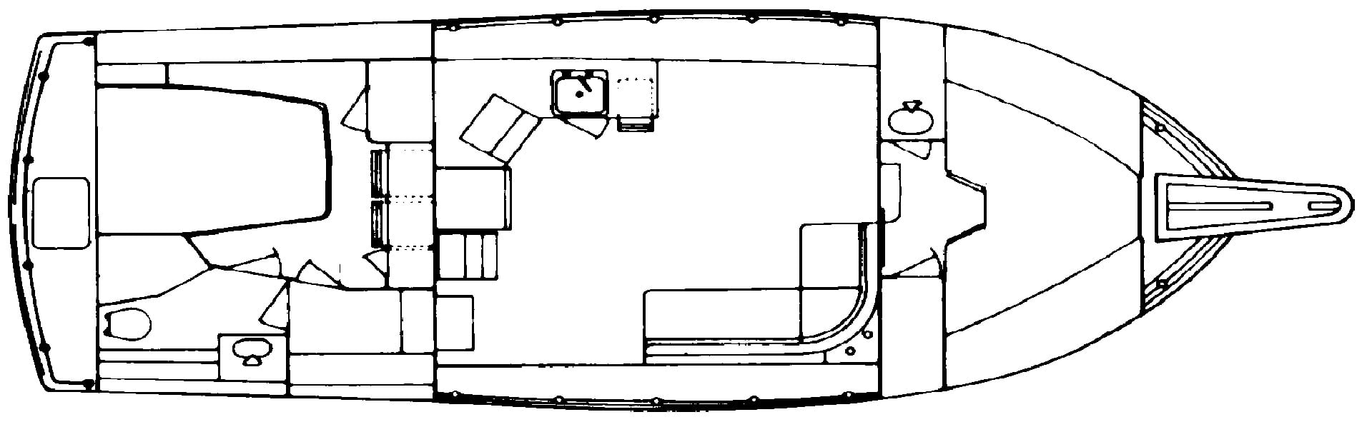 Chris Craft Yachts 350 Catalina floor plan