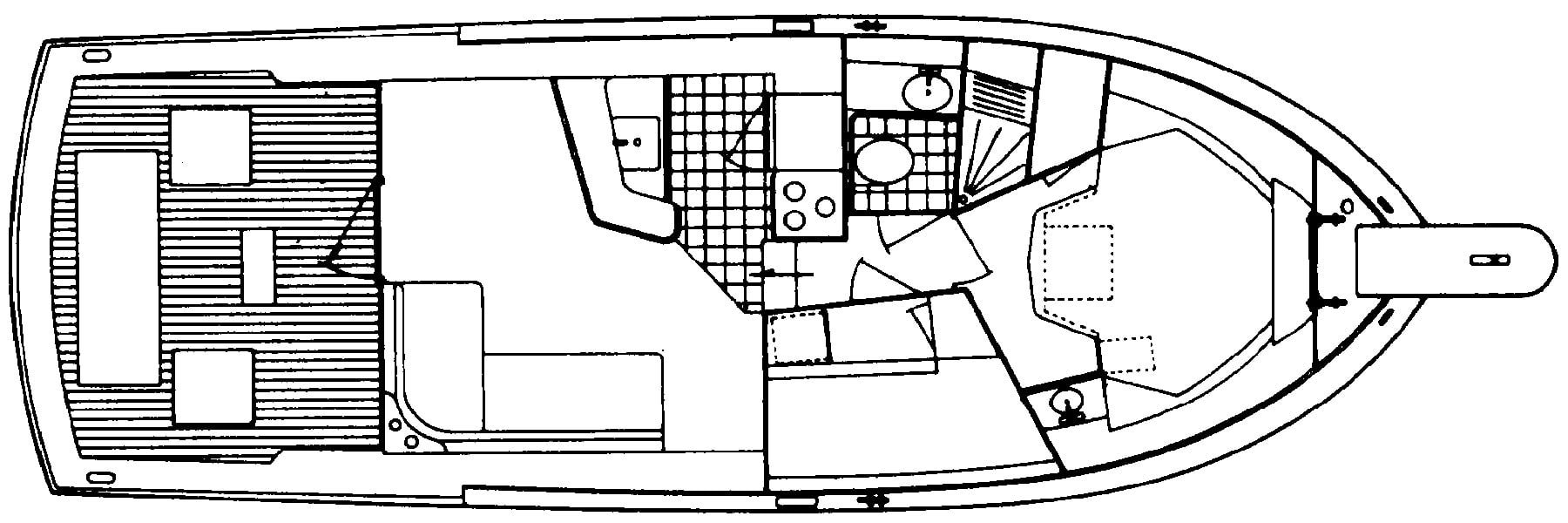 Chris Craft Yachts 36 Sports Cruiser; 36-360 Commander floor plan
