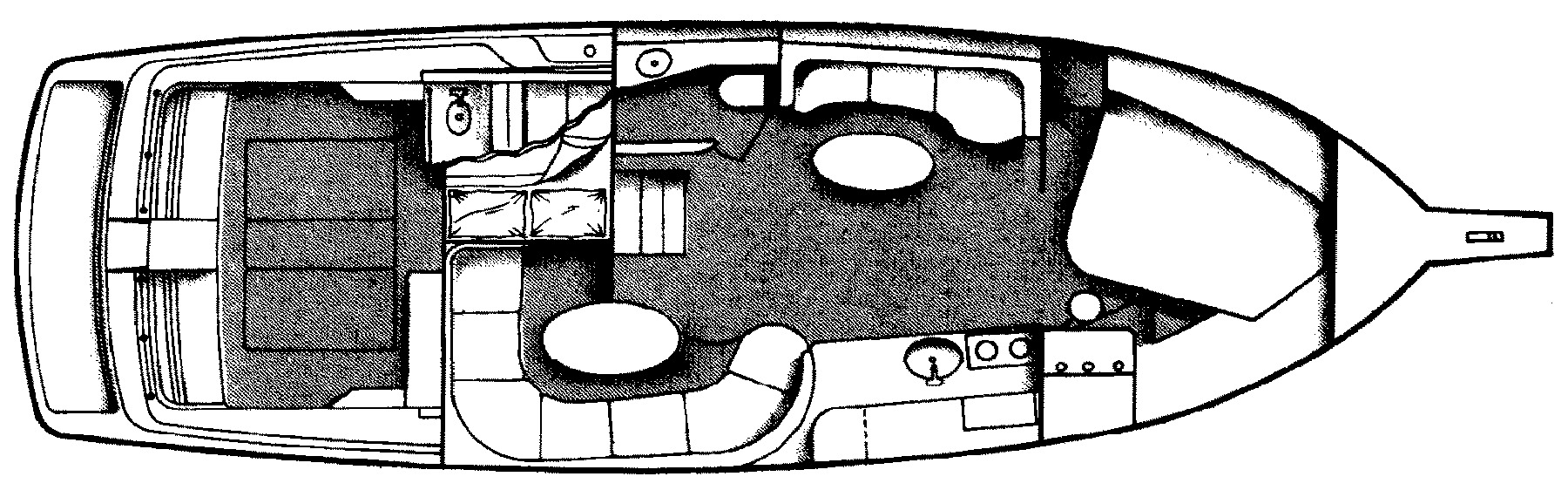 Chris Craft Yachts 370 Amerosport; 360 Express floor plan