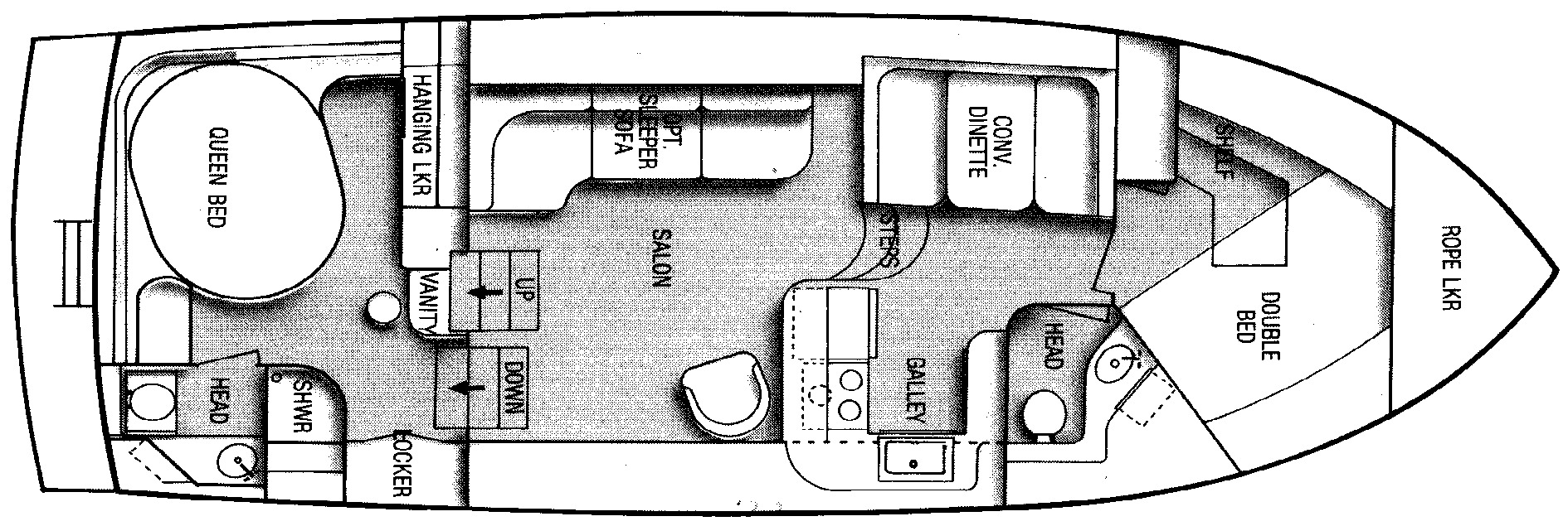 Chris Craft Yachts 372 Catalina floor plan
