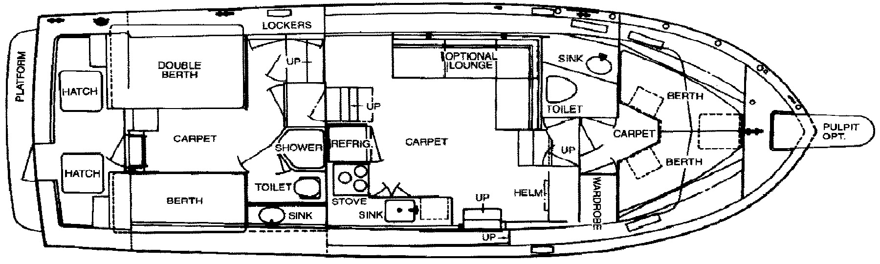 Chris Craft Yachts 380 Corinthian floor plan