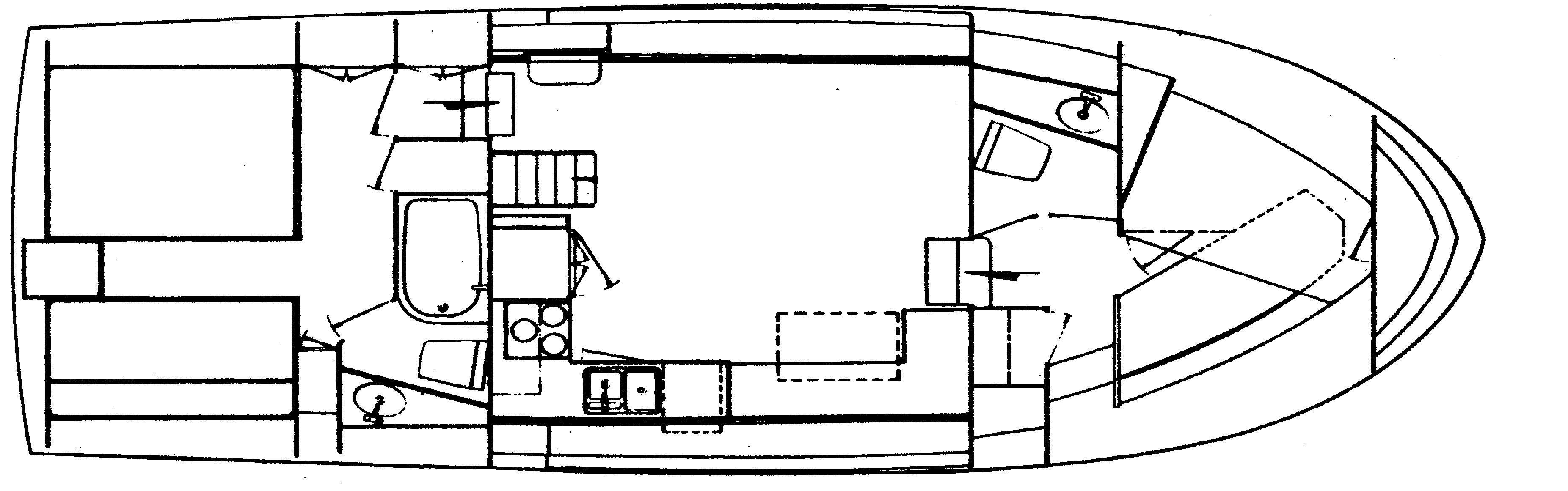 Chris Craft Yachts 381 Catalina floor plan