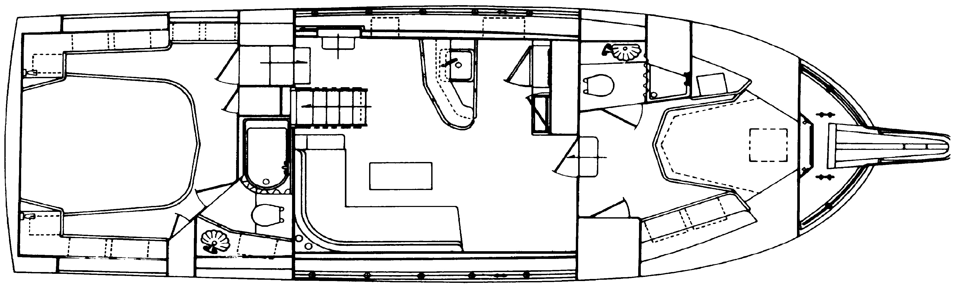 Chris Craft Yachts 381 Catalina floor plan