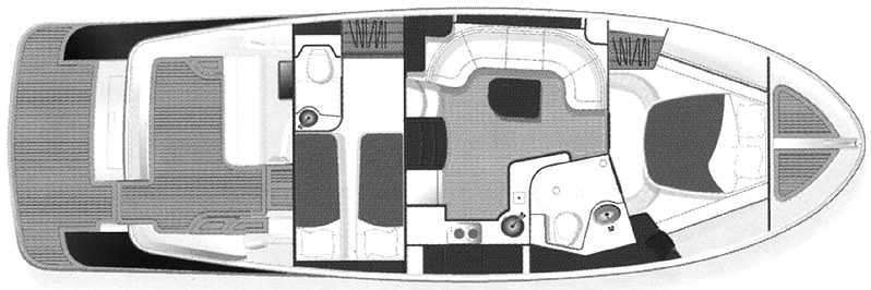 Chris Craft Yachts 40-43 Roamer floor plan