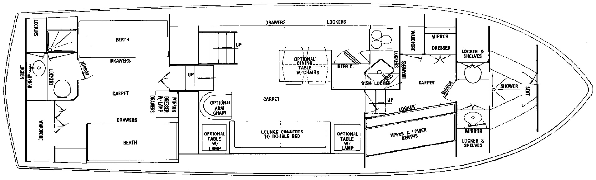 Chris Craft Yachts 410 Commander floor plan