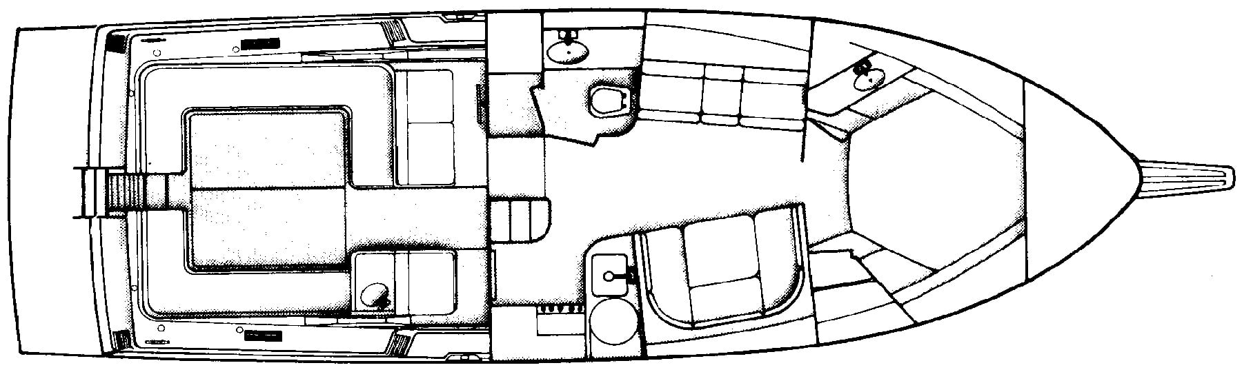 Chris Craft Yachts 412 Amerosport Express floor plan