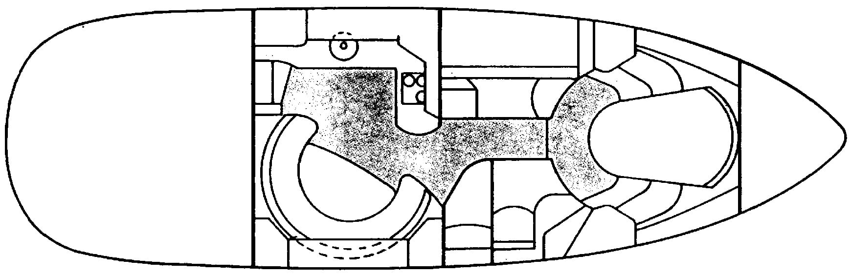 Chris Craft Yachts 421 Continental floor plan