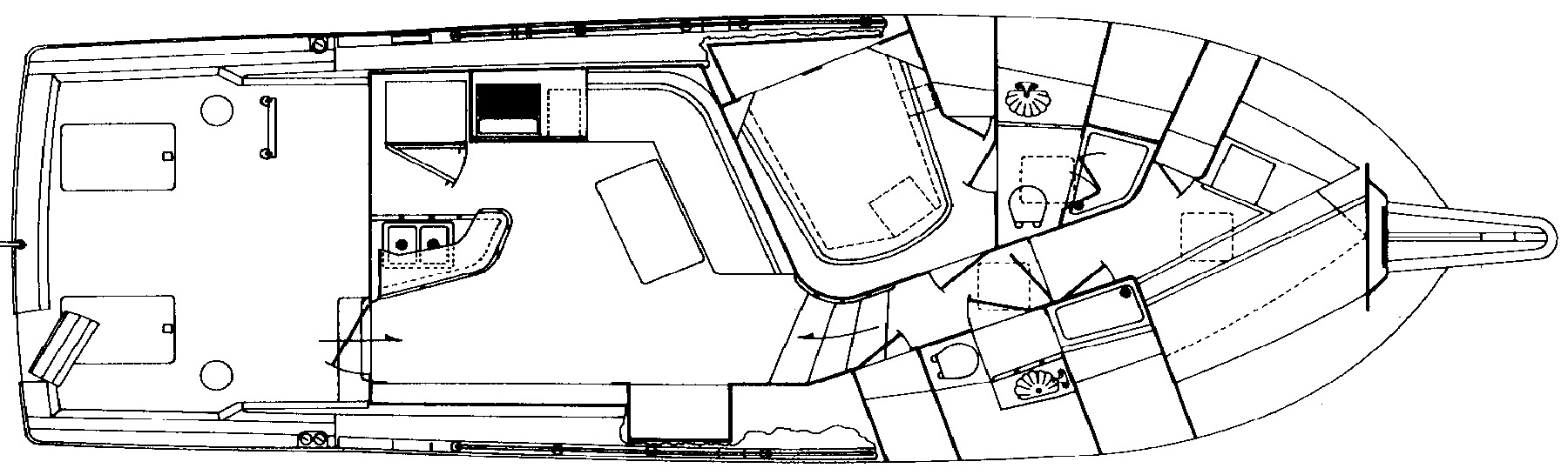 Chris Craft Yachts 422 Commander floor plan